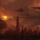 Illustration for article titled Star Destroyers At Sunset